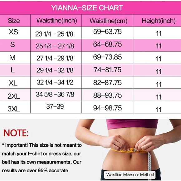 YIANNA Women Latex Jsculpt Waist Trainer Zipper & Two Straps size XXL - Picture 3 of 7